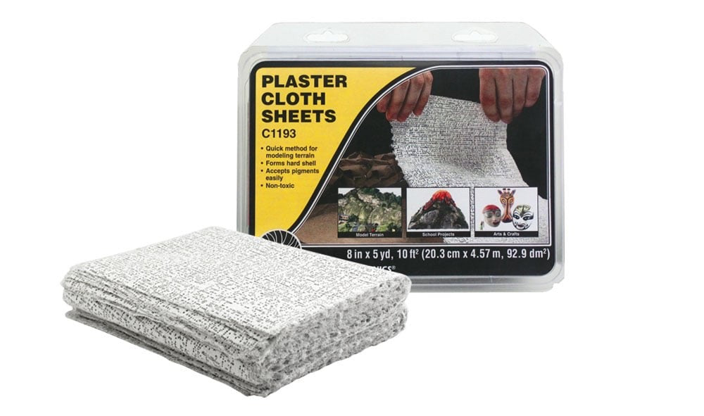 Woodland Scenics 1193 Plaster Cloth Sheets 8"x12" 30pcs - New