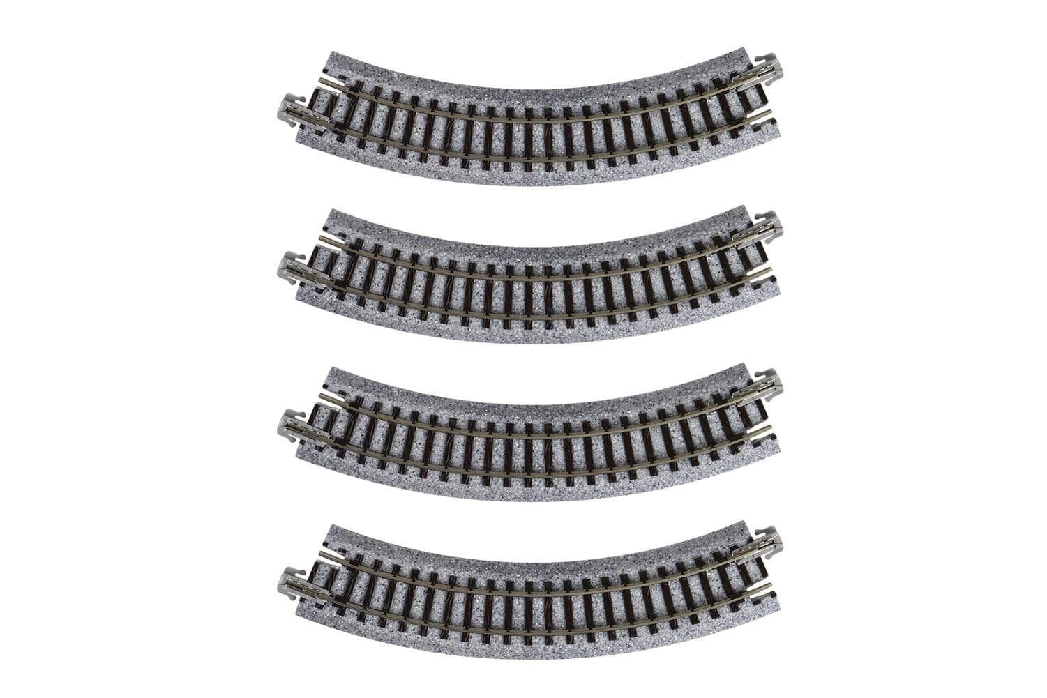 Kato 20-174 N Scale Unitrack Compact 150mm (6") Radius 45º Curve Track - 4pcs