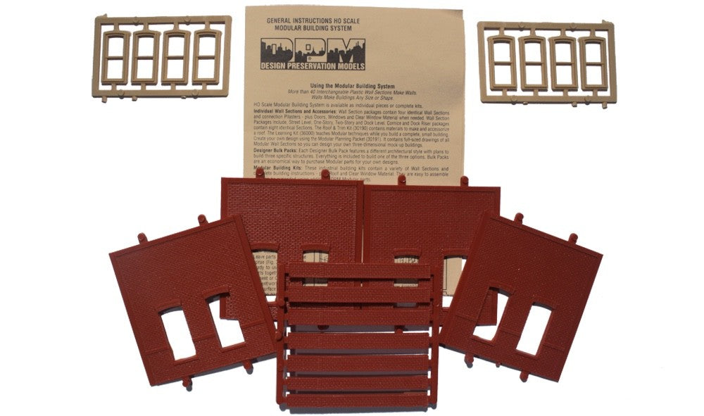 Woodland Scenics DPM 30134 HO Scale Street Level Rectangular Window Kit