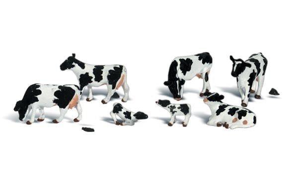 Woodland Scenics A2187 N Scale Holstein Cows - Oakville Model Trains Depot