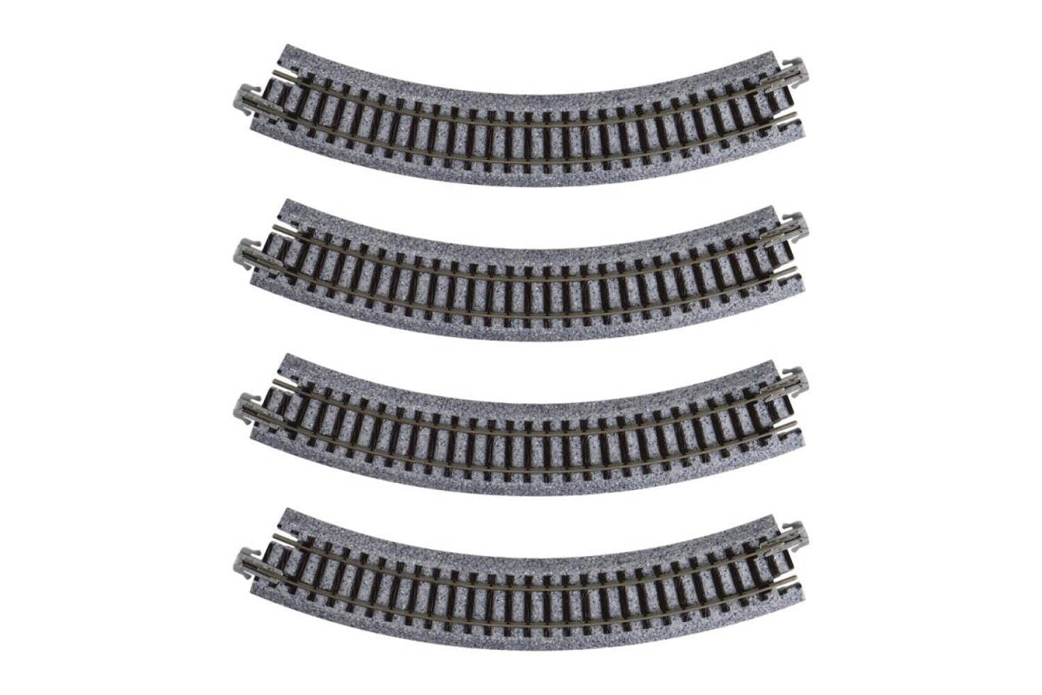 Kato 20-172 N Scale Unitrack Compact 183mm (7") Radius 45º Curve Track - 4pcs