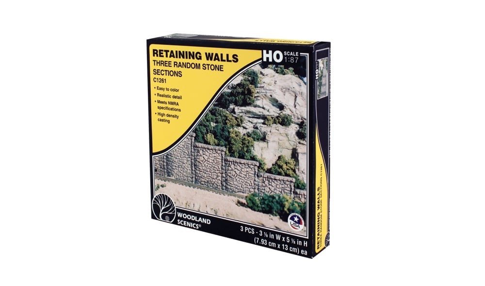 Woodland Scenics C1261 HO Scale Random Stone Retaining Wall - Oakville Model Trains Depot