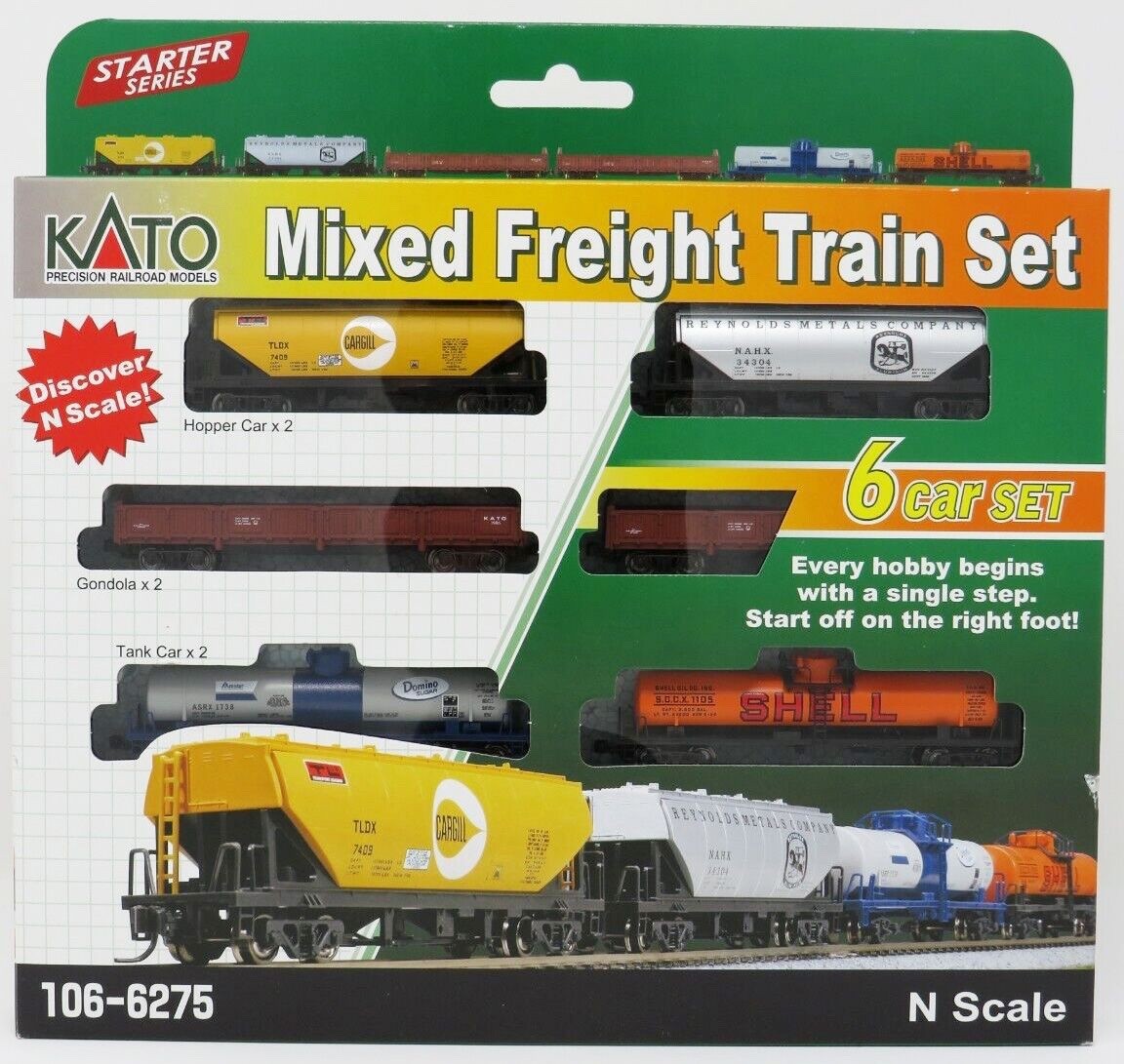 KATO 106-6275 N Scale Mixed Freight Train Set - 6pcs set