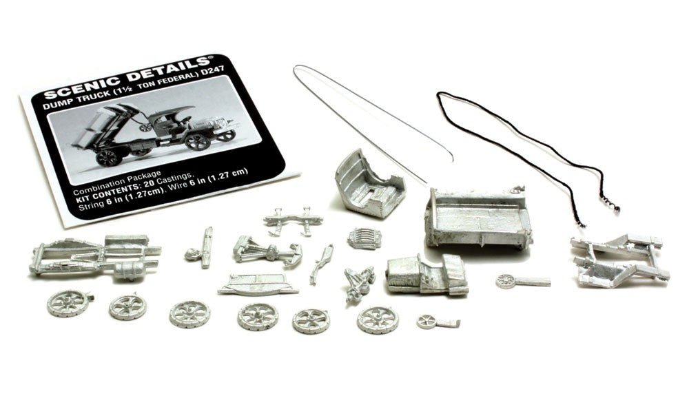 Woodland Scenics D247 HO Scale Dump Truck (1 1/2 Ton Federal) Kit