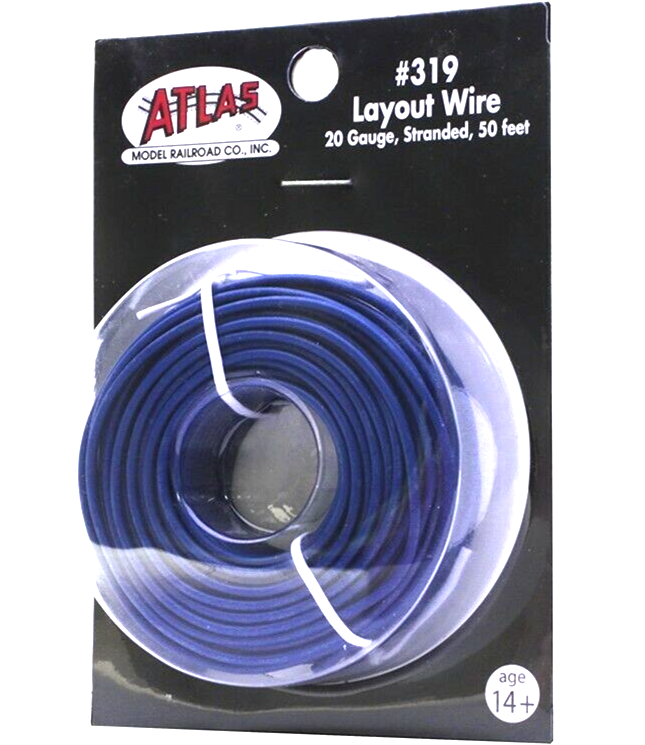 Atlas 319 20 Gauge Layout Wire 50" Long - Blue