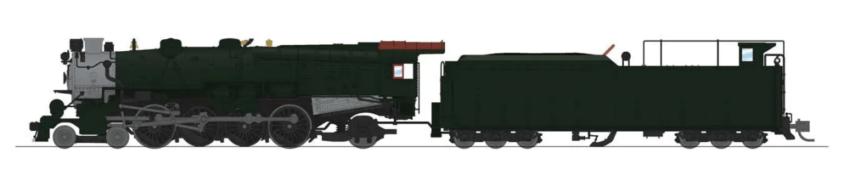 Broadway Limited Imports 8497 N PRR M1B 4 - 8 - 2 Mountain (Unlettered, Stealth, DCC - Ready) - Oakville Model Trains Depot