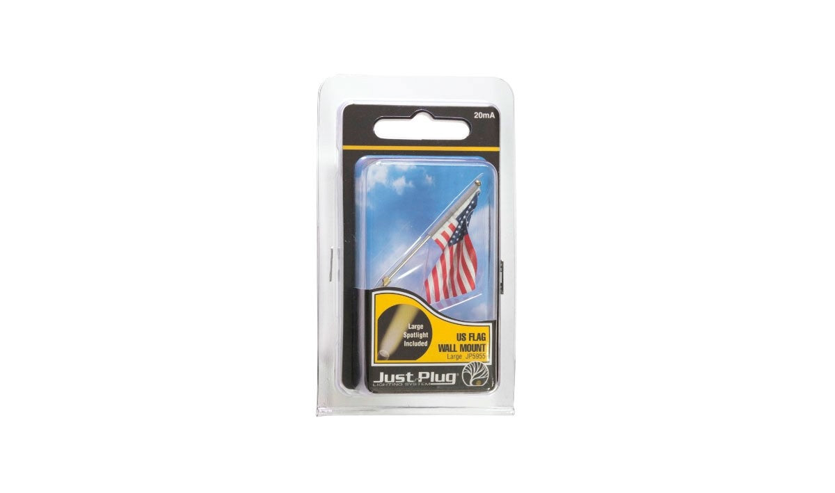Woodland Scenics JP5955 Just Plug Large US Flag - Wall Mount