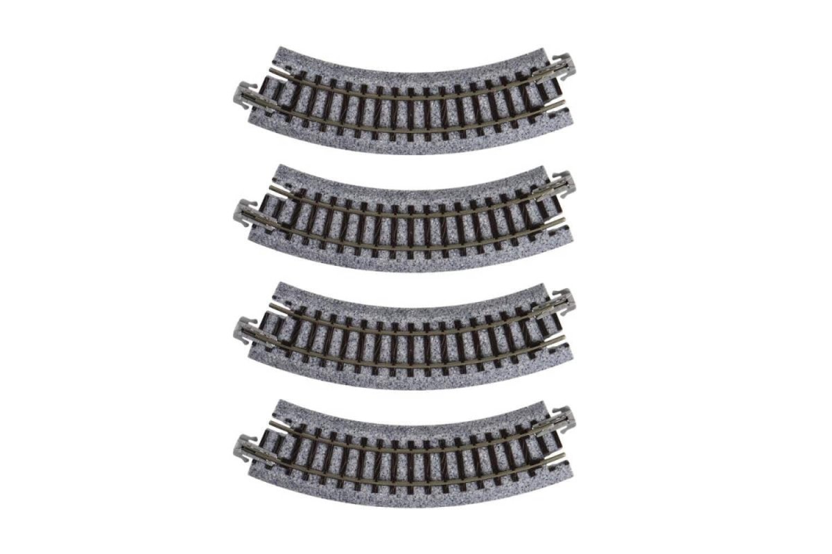 KATO 20 - 176 N Scale Unitrack Compact R117mm (R4 - 3/5") 45° Curved Track - 4 - Pack - Oakville Model Trains Depot