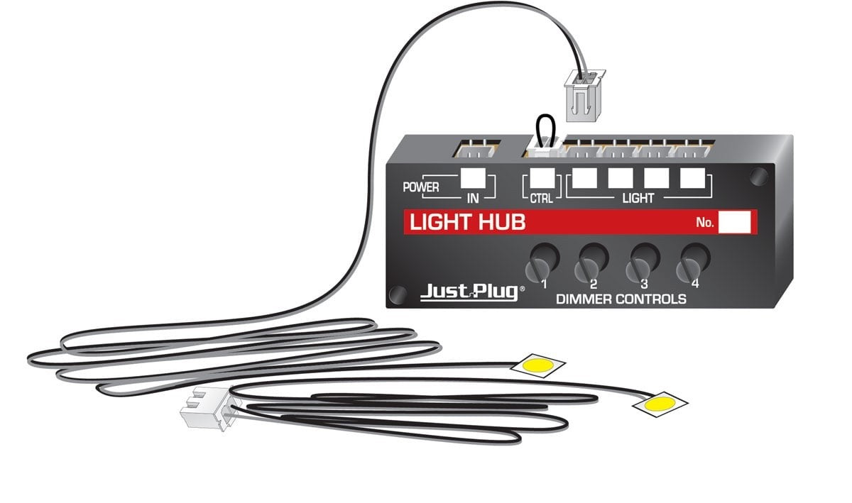 Woodland Scenics JP5700 Just Plug Lights & Hub Set