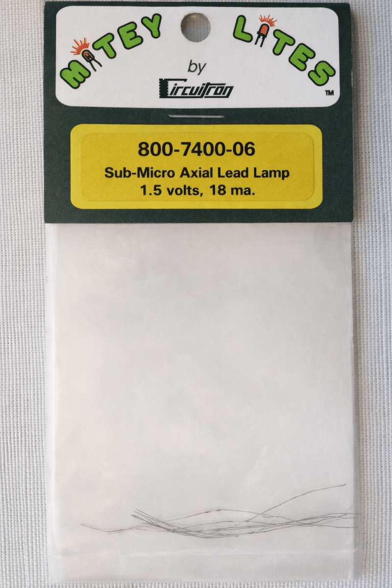 Circuitron 7400-06 Sub-Micro 0.75mm Lead Lamp 1.5 Volts 18 ma. - 6pcs
