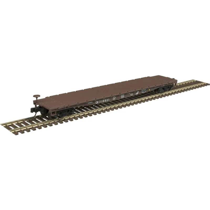 Atlas 50005156 N Scale Conrail 50' Flat Car With Stakes #715535 - New