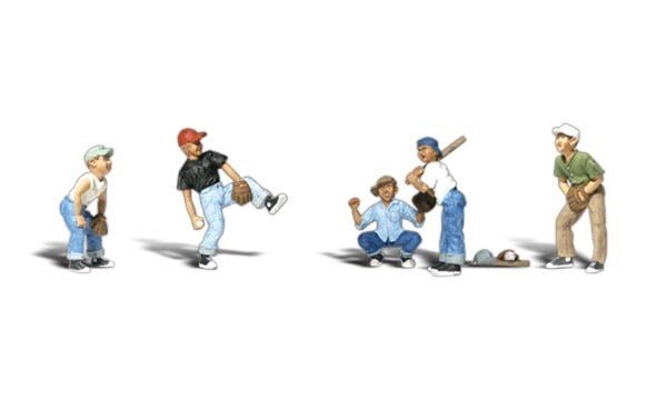Woodland Scenics A2145 N Scale Baseball Players I - Oakville Model Trains Depot