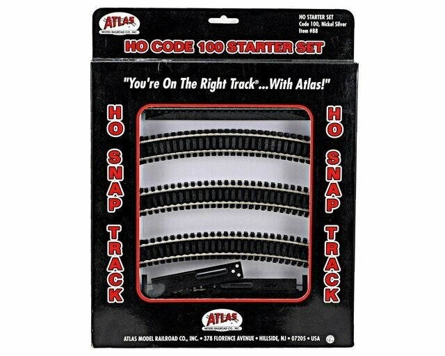 Atlas 88 HO Scale Code 100 Snap-Track Starter Set - New