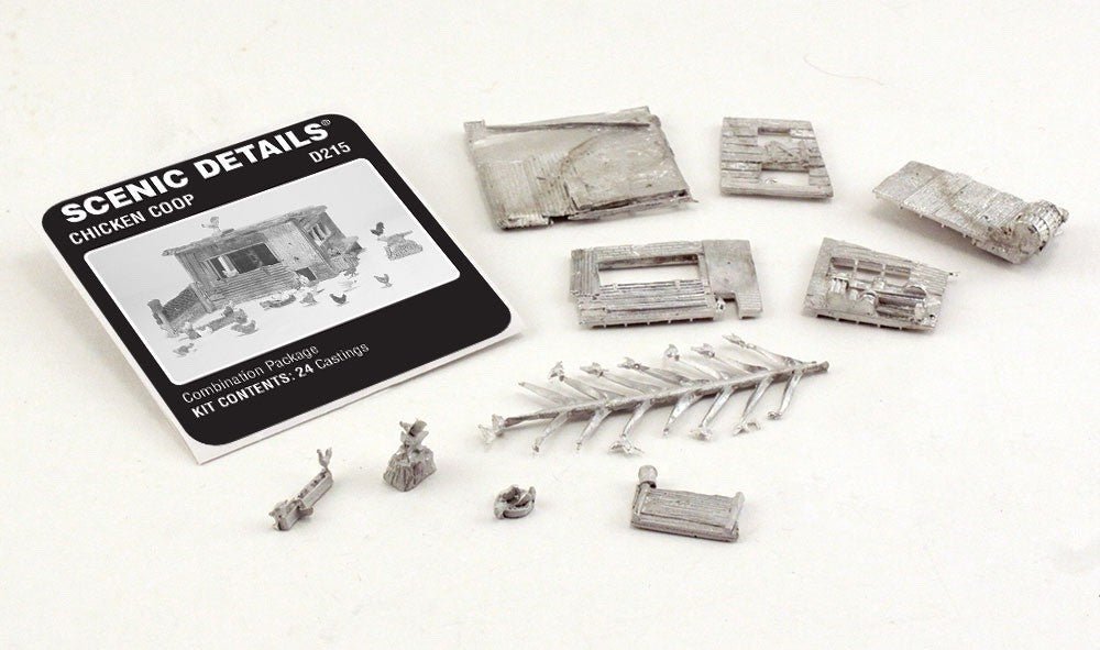 Woodland Scenics D215 HO Scale Chicken Coop Kit - Oakville Model Trains Depot