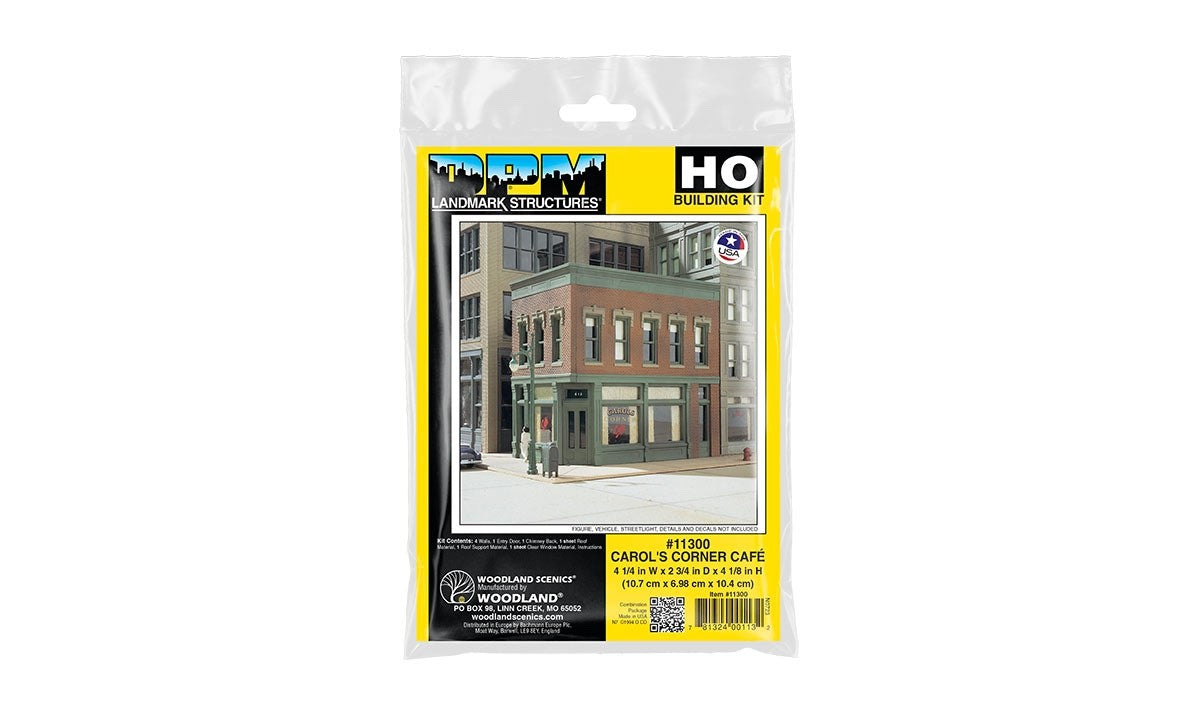 Woodland Scenics DPM 11300 HO Scale Carol's Corner Café Building Kit