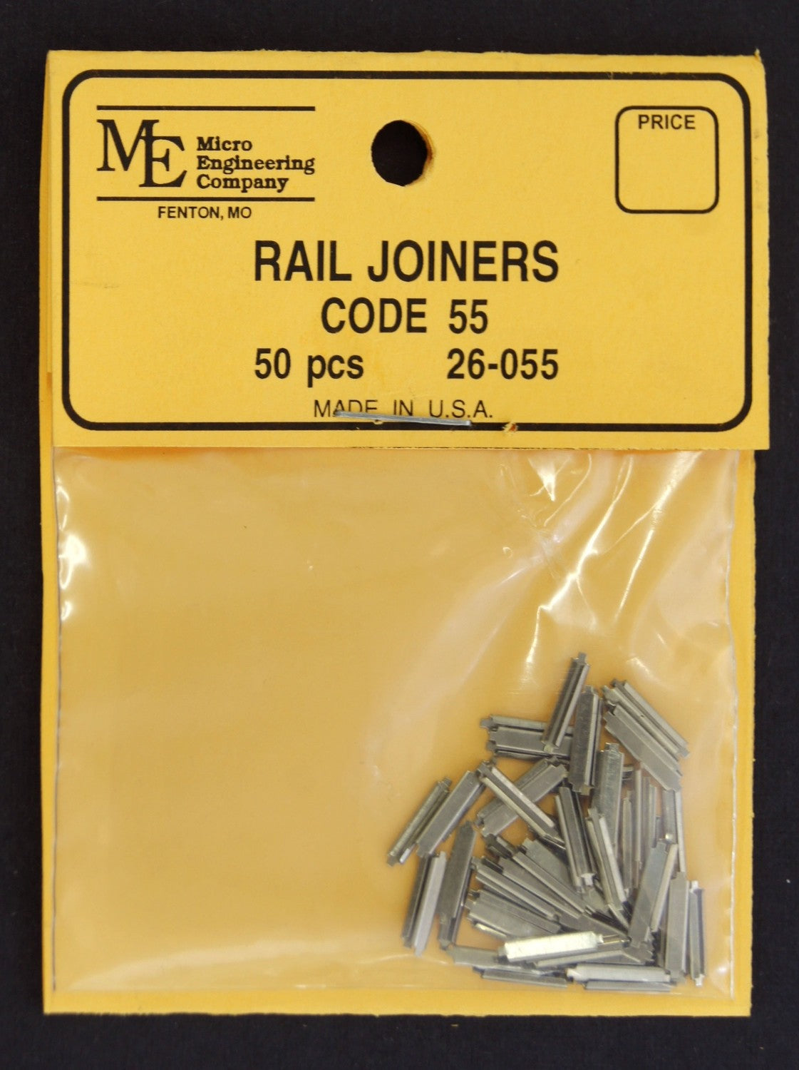 Micro Engineering 26-055 HO/N Scale Code 55 Rail Joiners - 50pcs