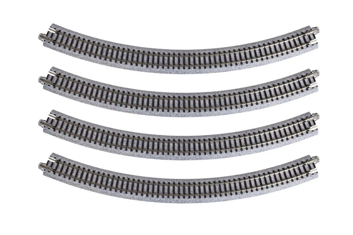 KATO 20 - 132 N Scale Unitrack R348mm (R13 - 3/4") 45° Curved Track - 4 - Pack - Oakville Model Trains Depot