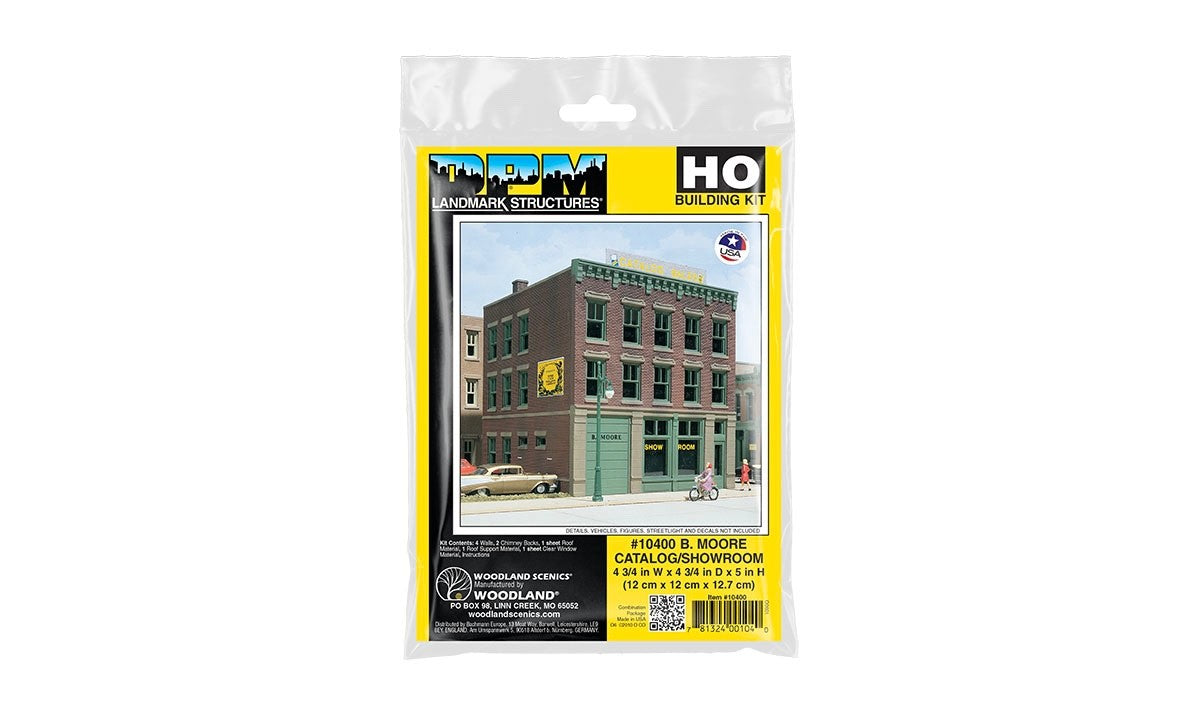 Woodland Scenics DPM 10400 HO Scale B. Moore Catalog/Showroom Building Kit