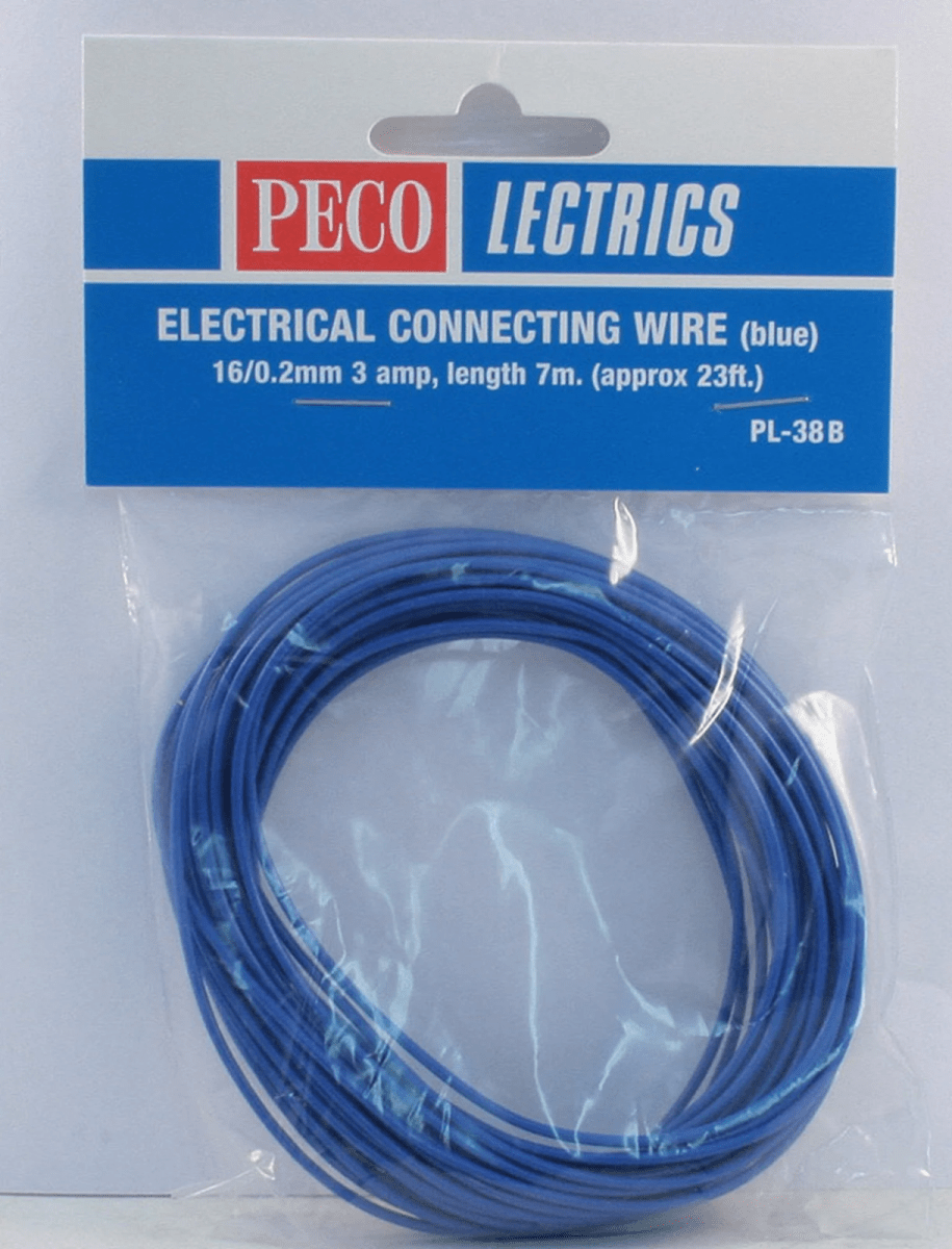 PECO PL - 38B Blue Connecting Wire All Scale 3 Amp 16 - Std - Oakville Model Trains Depot