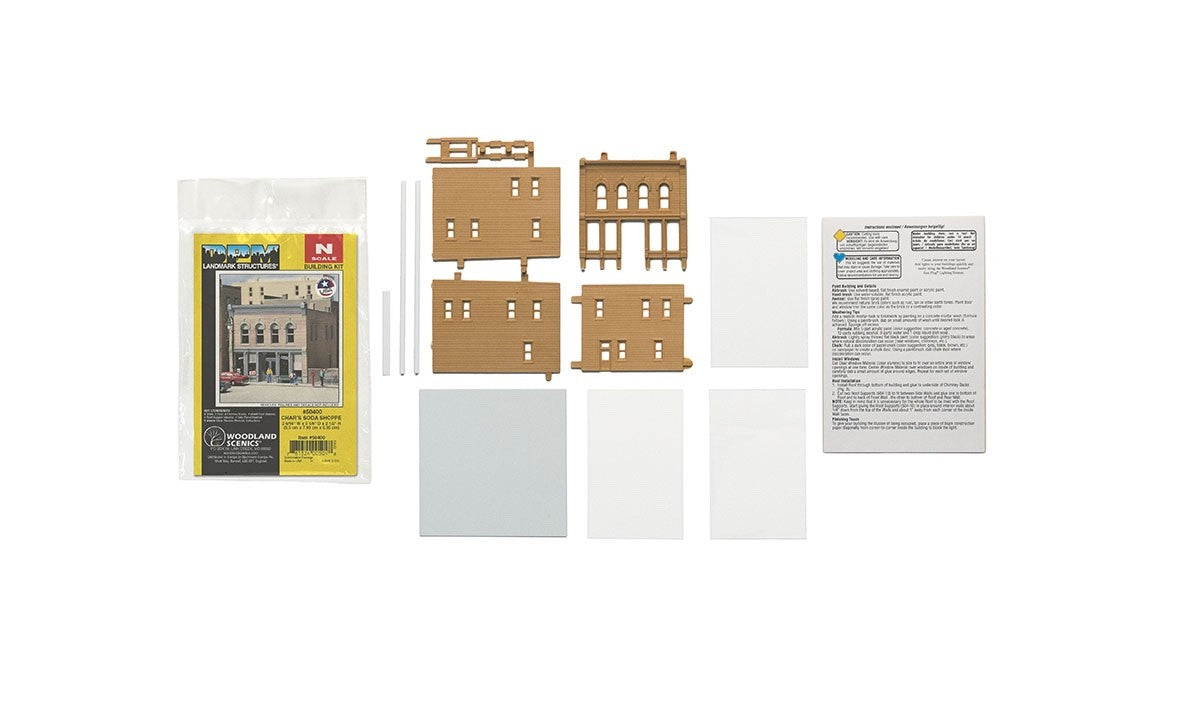 Woodland Scenics DPM 50400 N Scale Char's Soda Shoppe Building Kit
