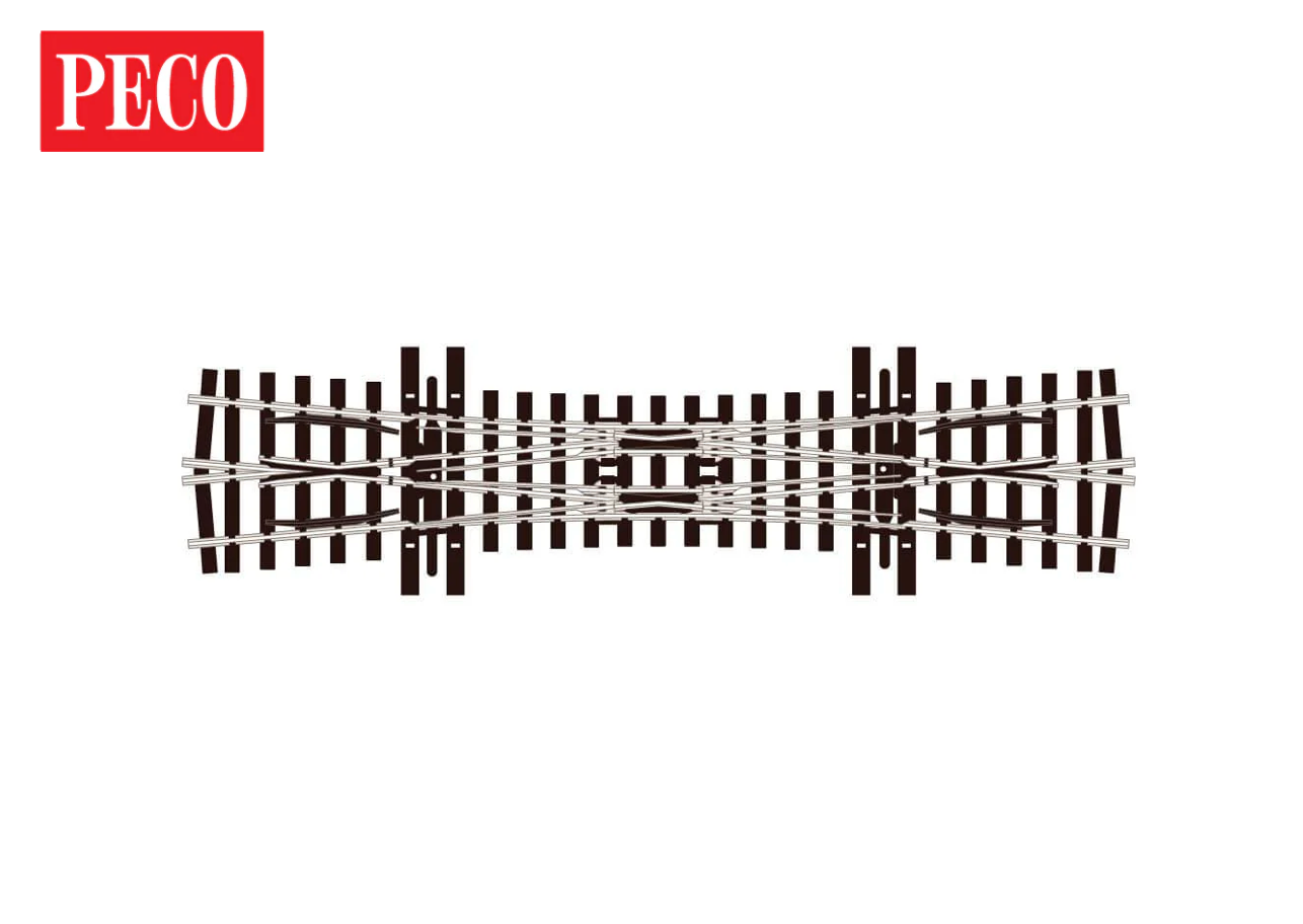 Peco SL-E1490 HOm Code 75 Scale Double Slip Crossing