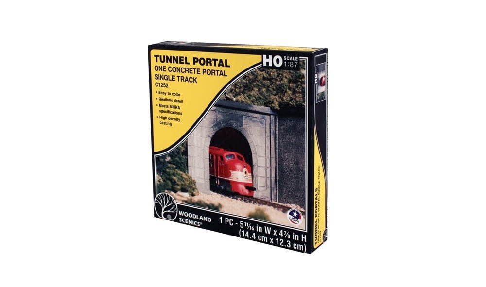 Woodland Scenics C1252 HO Scale Concrete Tunnel Portal - Oakville Model Trains Depot