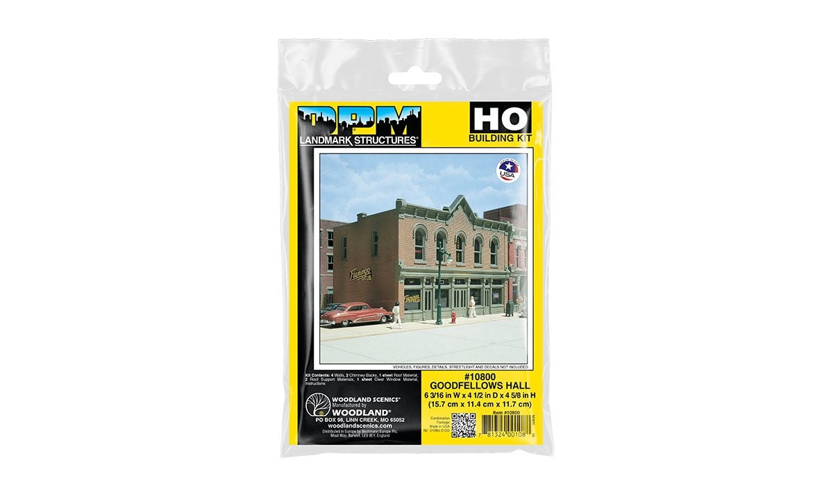 Woodland Scenics DPM 10800 HO Scale Goodfellows Hall Building Kit