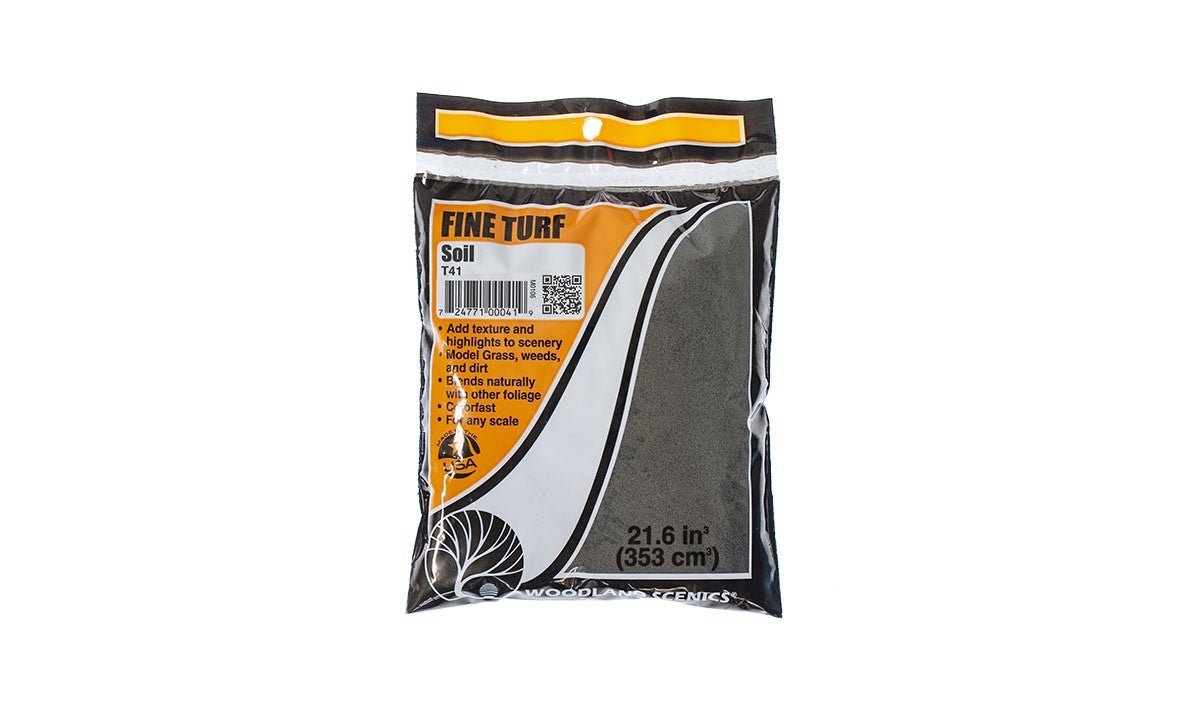 Woodland Scenics T41 Fine Turf Soil Bag - Oakville Model Trains Depot