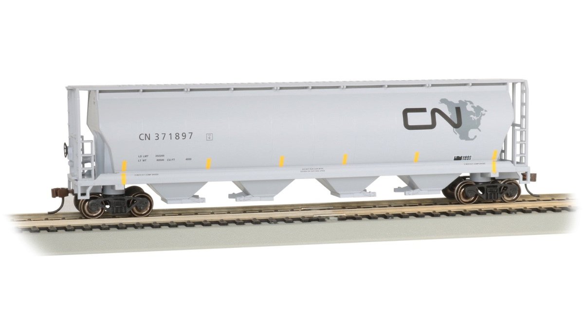 Bachmann 19145 HO Scale CN 4 - Bay Grain Hopper CN North American Logo 371897 - Oakville Model Trains Depot