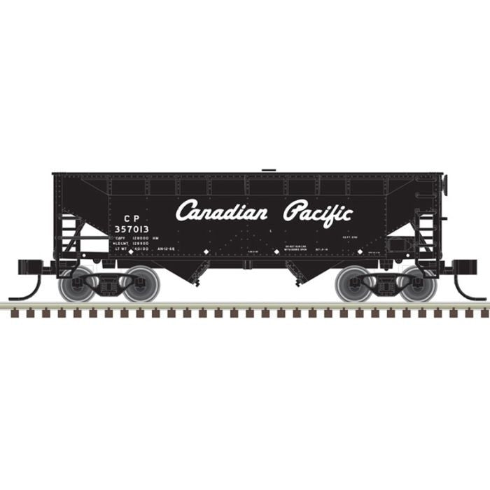 Atlas 50006123 N Scale 2-Bay Offset Side Hopper - Canadian Pacific #357018
