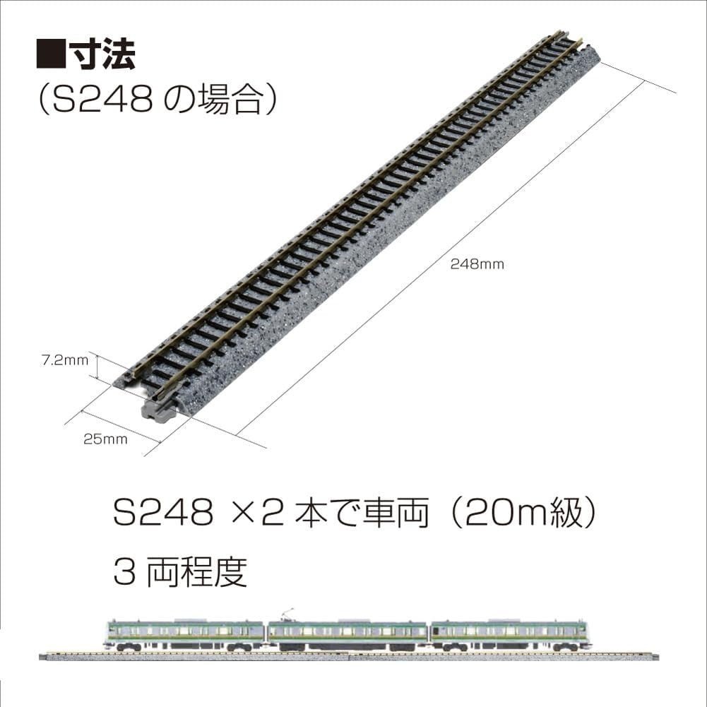KATO 20 - 000 N Scale Unitrack S248 248mm (9 - 3/4") Straight Track - 4 - Pack - Oakville Model Trains Depot