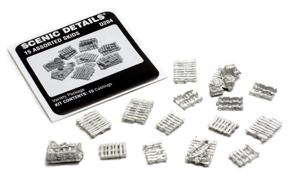 Woodland Scenics D204 HO Scale 15 Assorted Skids Kit - Oakville Model Trains Depot