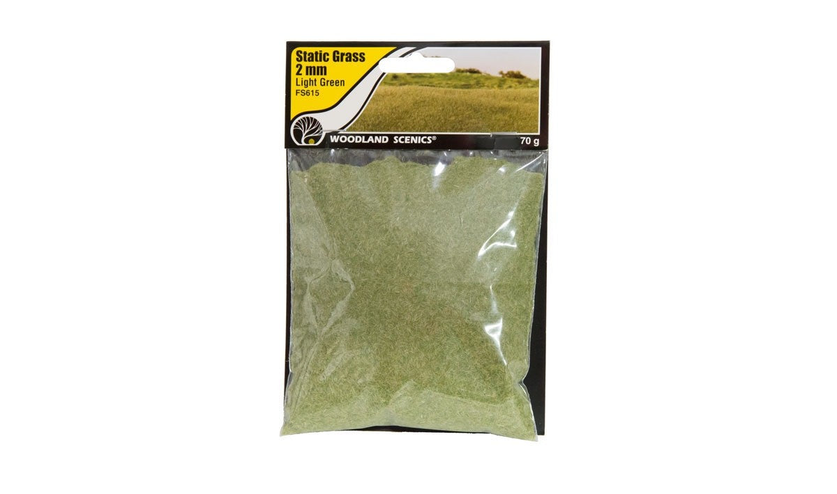 Woodland Scenics FS615 Static Grass Light Green 2mm
