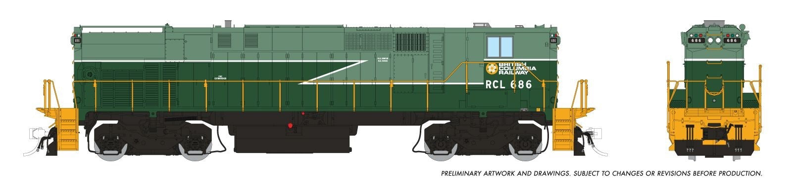 Rapido 033529 HO M420 + M420B British Columbia Railway #645 & #687 DCC/Sound-New