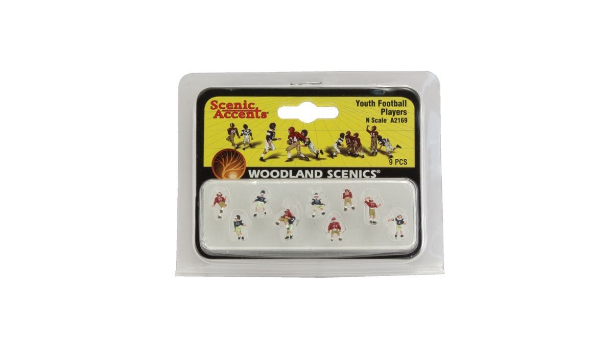 Woodland Scenics A2169 N Scale Youth Football Players - Oakville Model Trains Depot