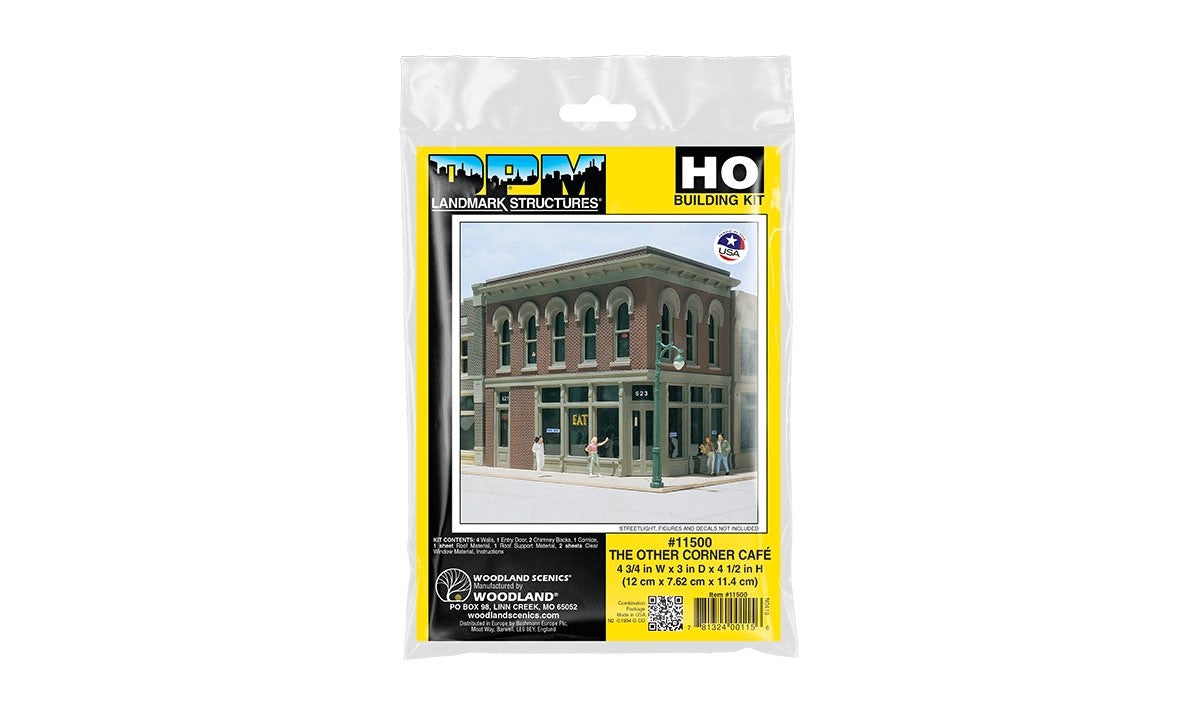 Woodland Scenics DPM 11500 HO Scale The Other Corner Café Building Kit