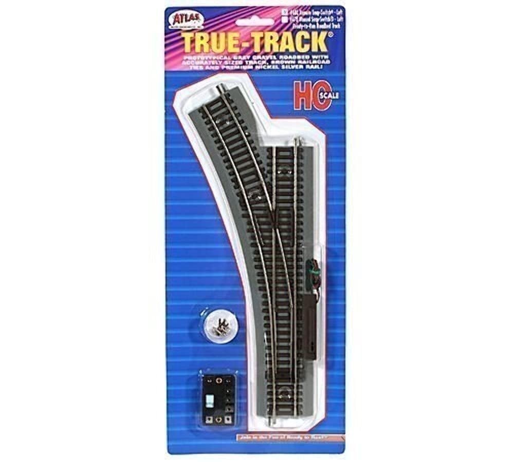 Atlas 480 HO Scale True - Track Code 83 Left Hand Remote Snap - Switch Turnout - Oakville Model Trains Depot