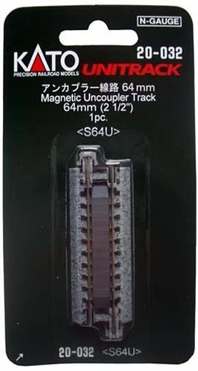 Kato 20-032 N Scale Magnetic Uncoupler UniTrack  64mm (2 1/2") - New