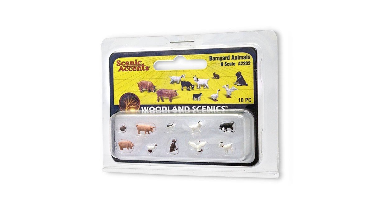 Woodland Scenics A2202 N Scale Barnyard Animals - Oakville Model Trains Depot