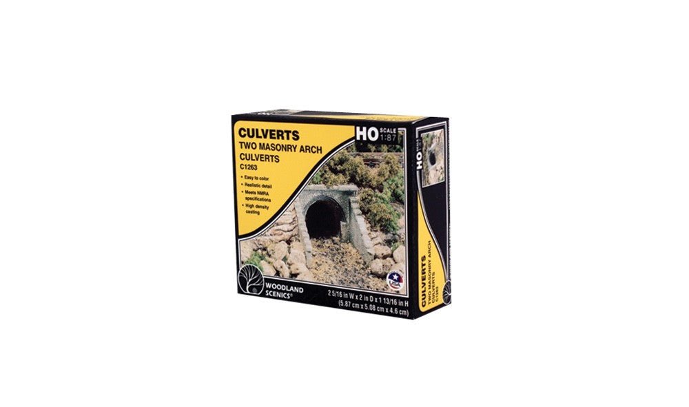 Woodland Scenics C1263 HO Scale Masonry Arch Culverts - 2pcs - Oakville Model Trains Depot