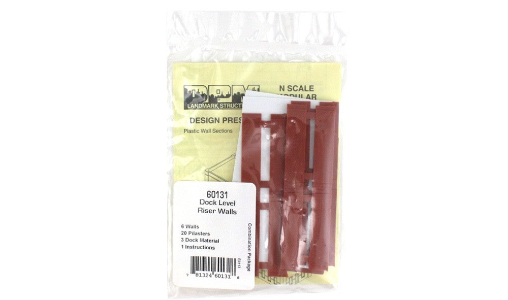 Woodland Scenics DPM 60131 N Scale Dock Level Riser Wall Kit