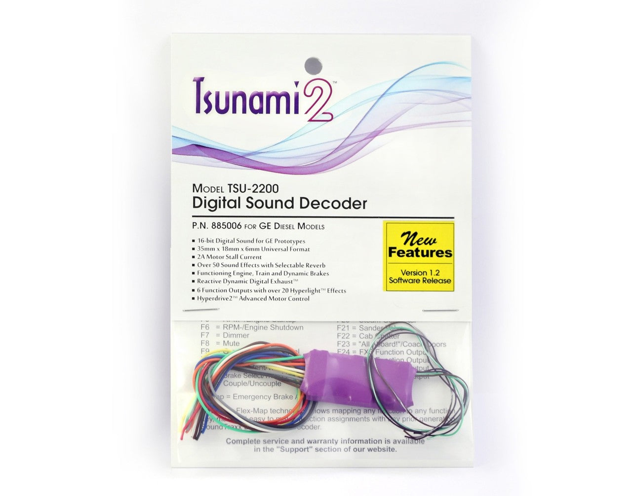 SoundTraxx 884007 TSU-2200 Digital Sound Decoder for Steam Loco