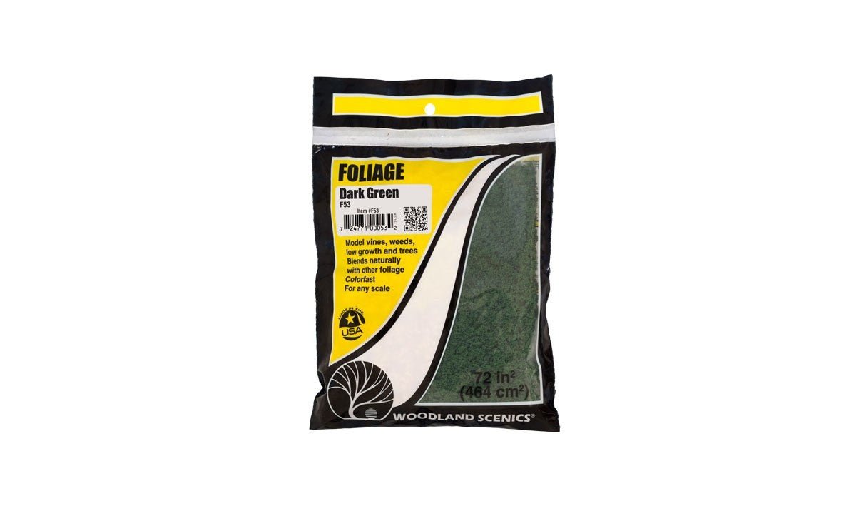 Woodland Scenics F53 Foliage Dark Green - Oakville Model Trains Depot