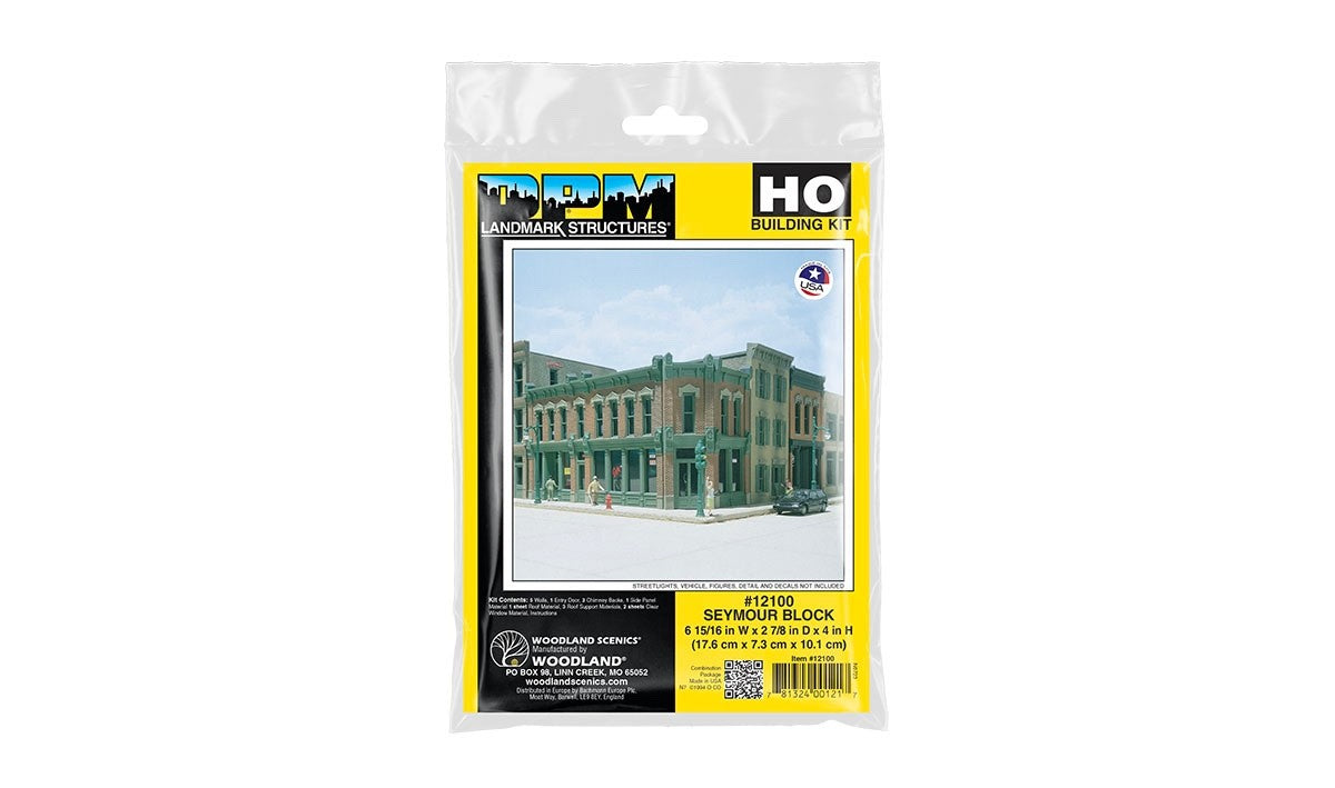 Woodland Scenic DPM 12100 HO Scale Seymour Block Building Kit