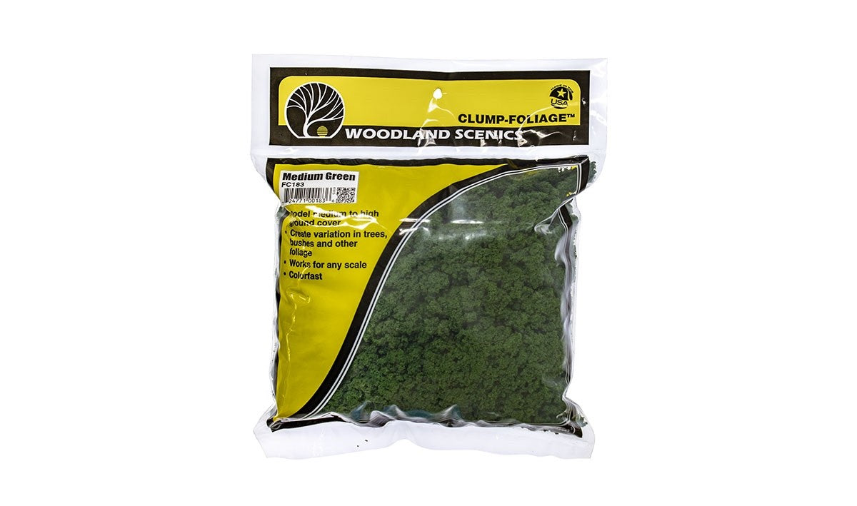 Woodland Scenics FC183 Clump-Foliage™ Medium Green Large Bag