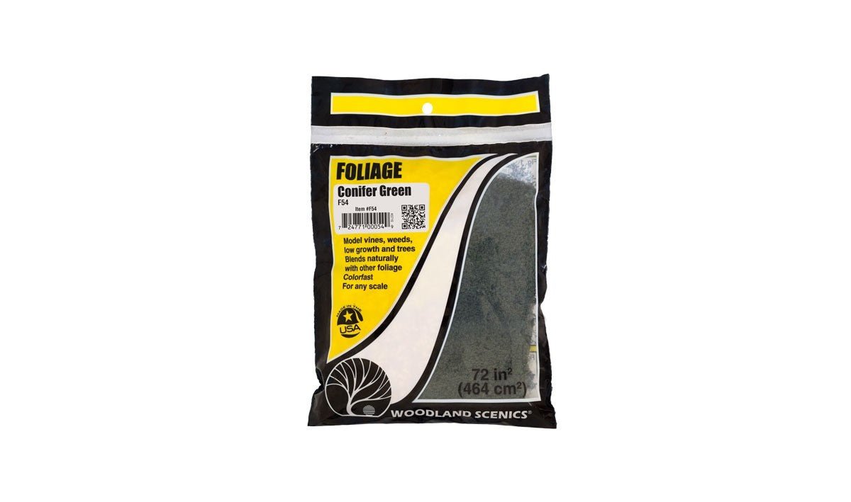 Woodland Scenics F54 Foliage Conifer Green - Oakville Model Trains Depot