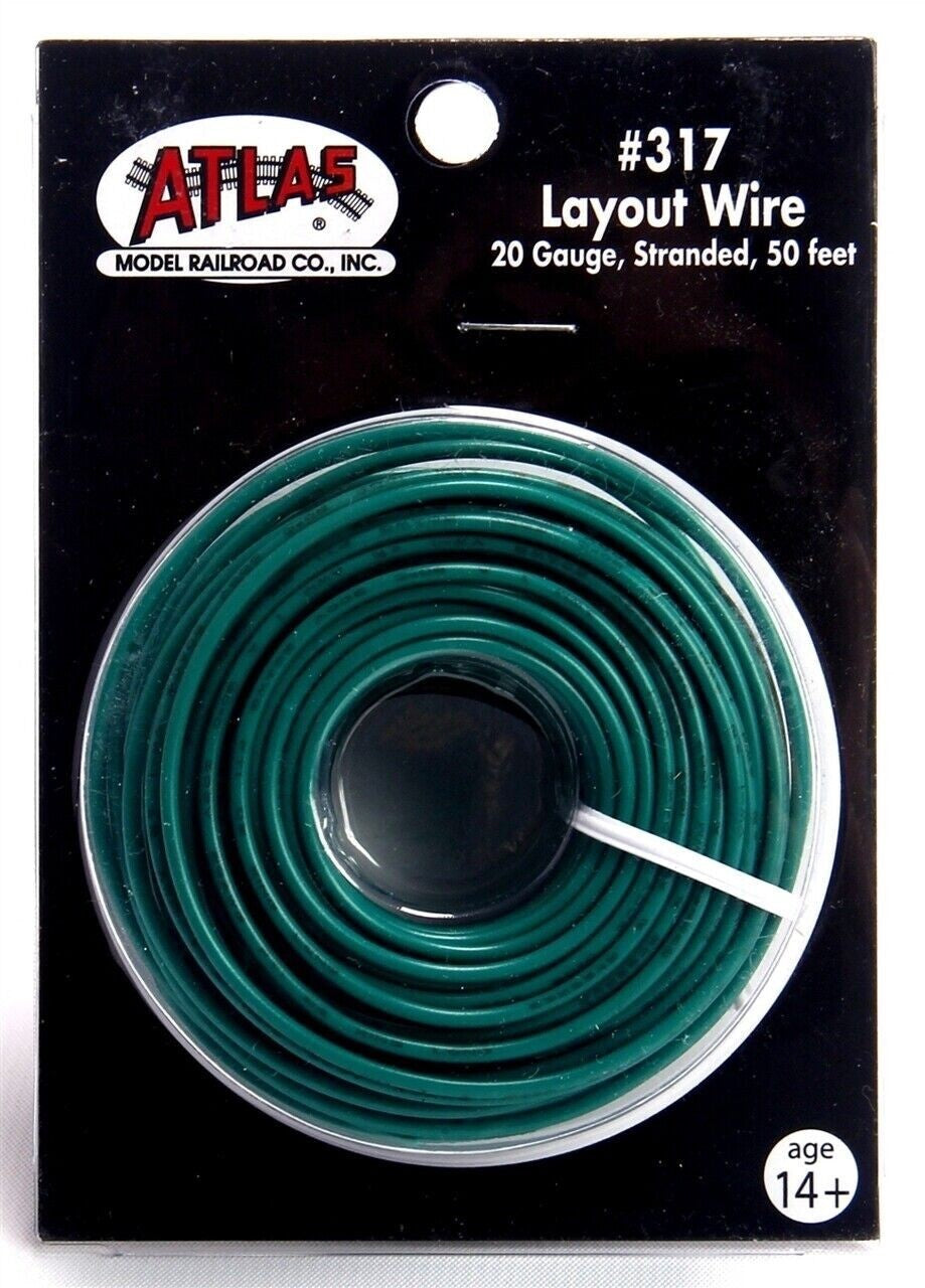 Atlas 317 20 Gauge Layout Wire 50" Long - Green