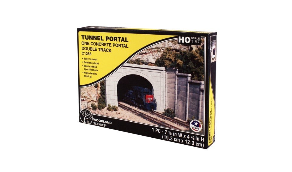 Woodland Scenics C1256 HO Scale Concrete Double Portal - Oakville Model Trains Depot