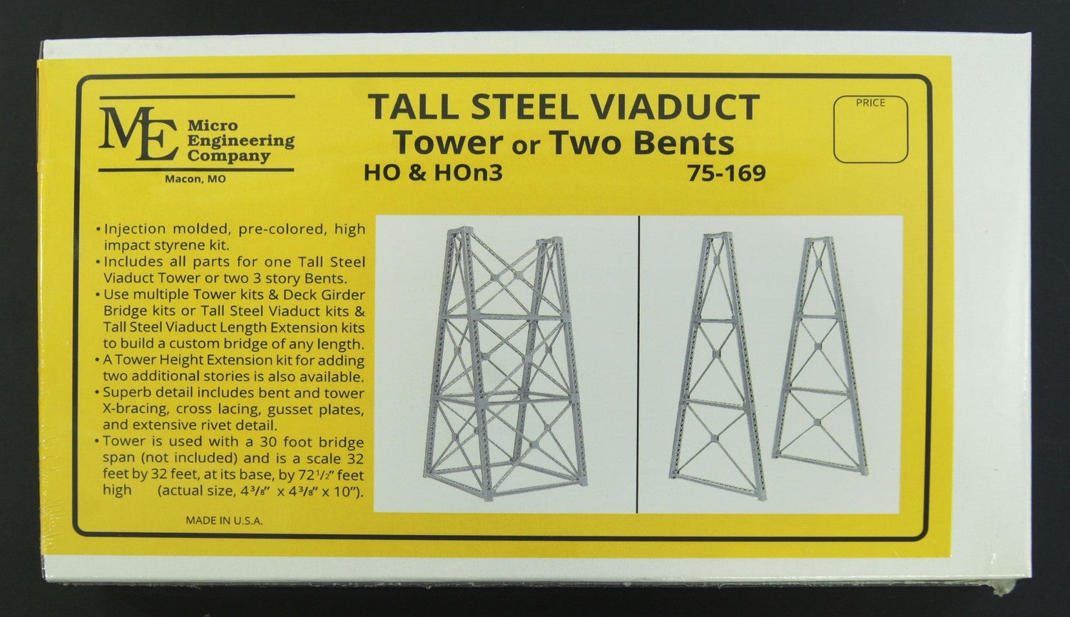 Micro Engineering 75-169 HO/HOn3 Scale Tower or Two Bents