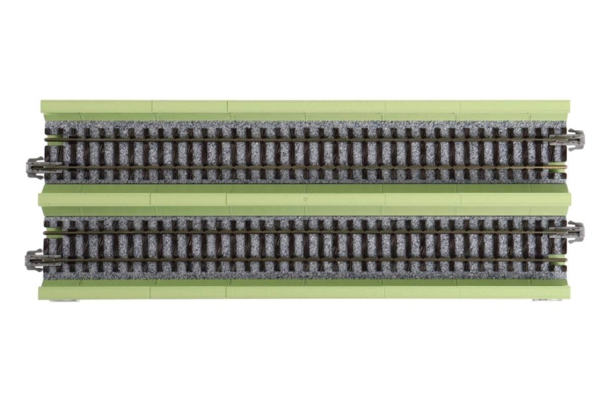 KATO 20 - 456 N Scale Unitrack 186mm (7 - 5/16") Double - Track Plate Girder Bridge - Green - Oakville Model Trains Depot